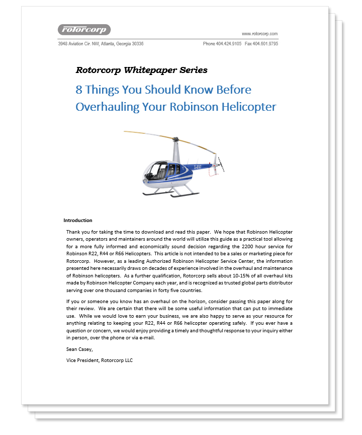 Overhauling a Robinson Helicopter Eight Things You Should Know