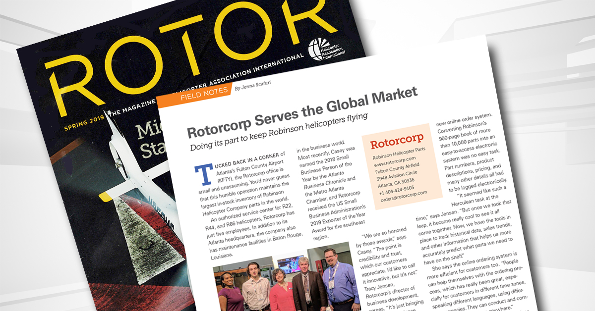 Rotorcorp Featured in Summer 2019 Rotor Magazine